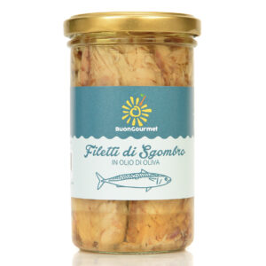 Mackerel fillets in olive oil